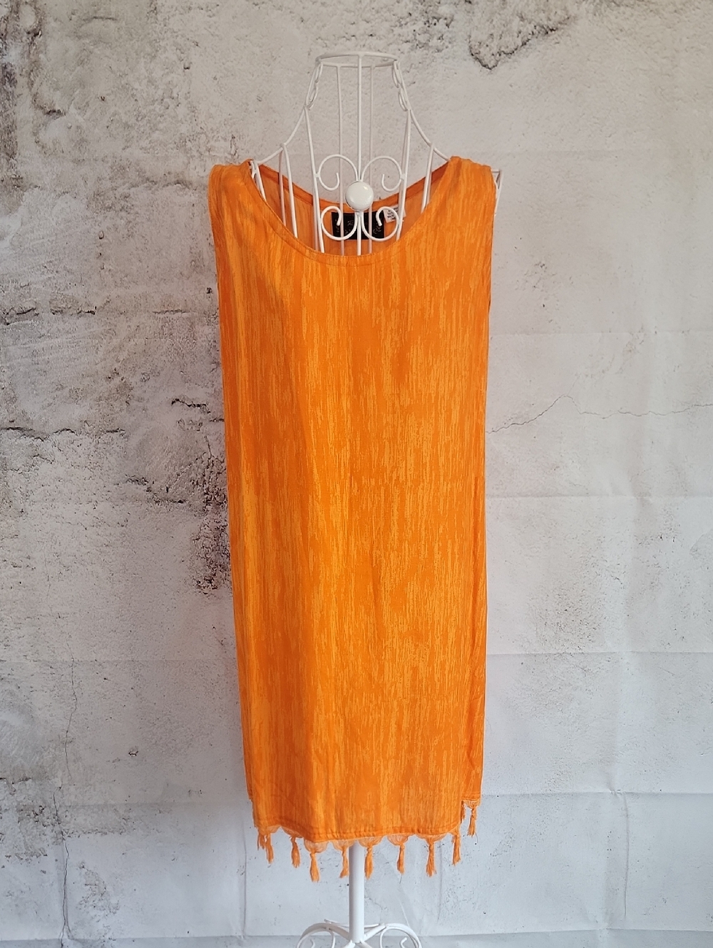 Raja Swim Cover Up Bright Orange Sleeveless Women’s Dress Size M/L